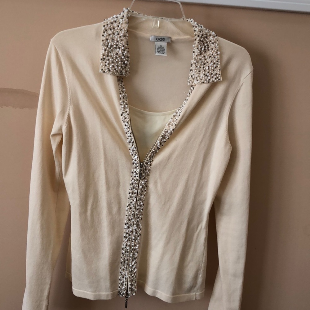 Double Zip sweater with matching camisole